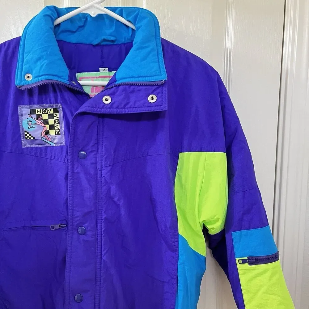 Vintage Hot Gear Waterproof Insulated Winter Jacket 80s Hot Wave Youth Size 14